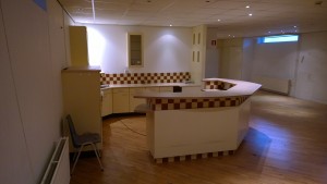 Voorkant van de bar