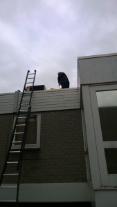 Maarten PE7M op het dak